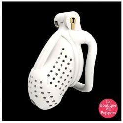 Cage de chasteté Dottia Blanche 8.5 x 3.5cm pas cher