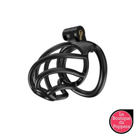 Cage de chasteté Tortille M 7 x 3.4 cm Noire