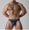 Jockstrap Front Opening Noir-Bleu