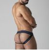 Jockstrap Front Opening Noir-Bleu