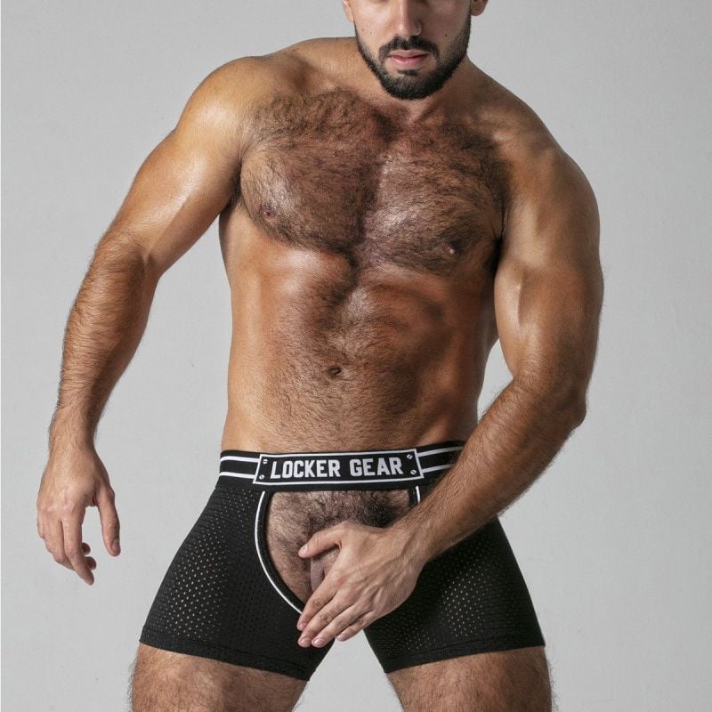 Boxer Bottomless WATCH IT HARD Noir-Blanc