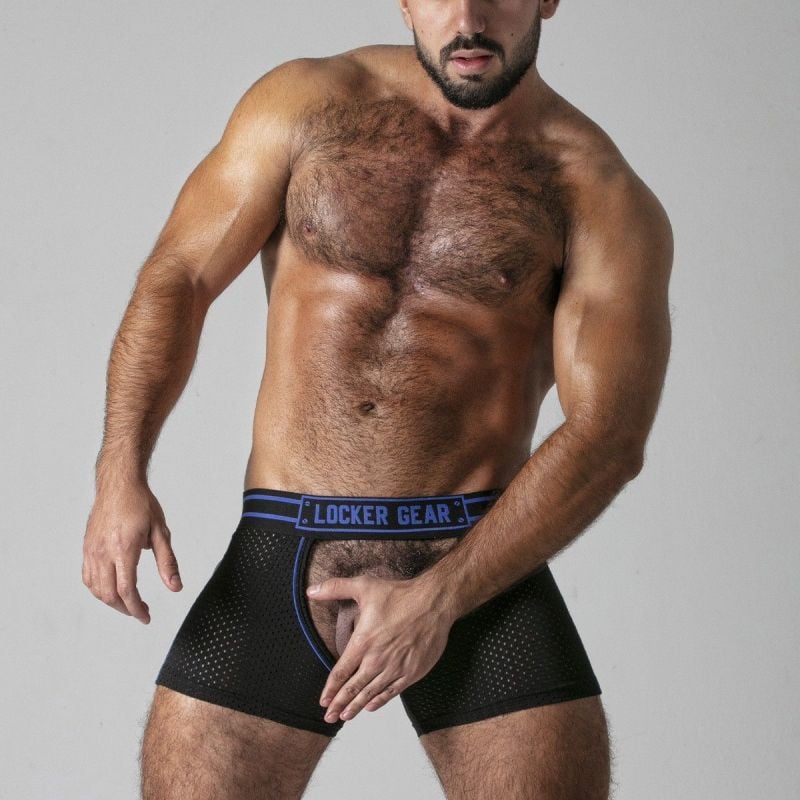 Boxer Bottomless WATCH IT HARD Noir-Bleu