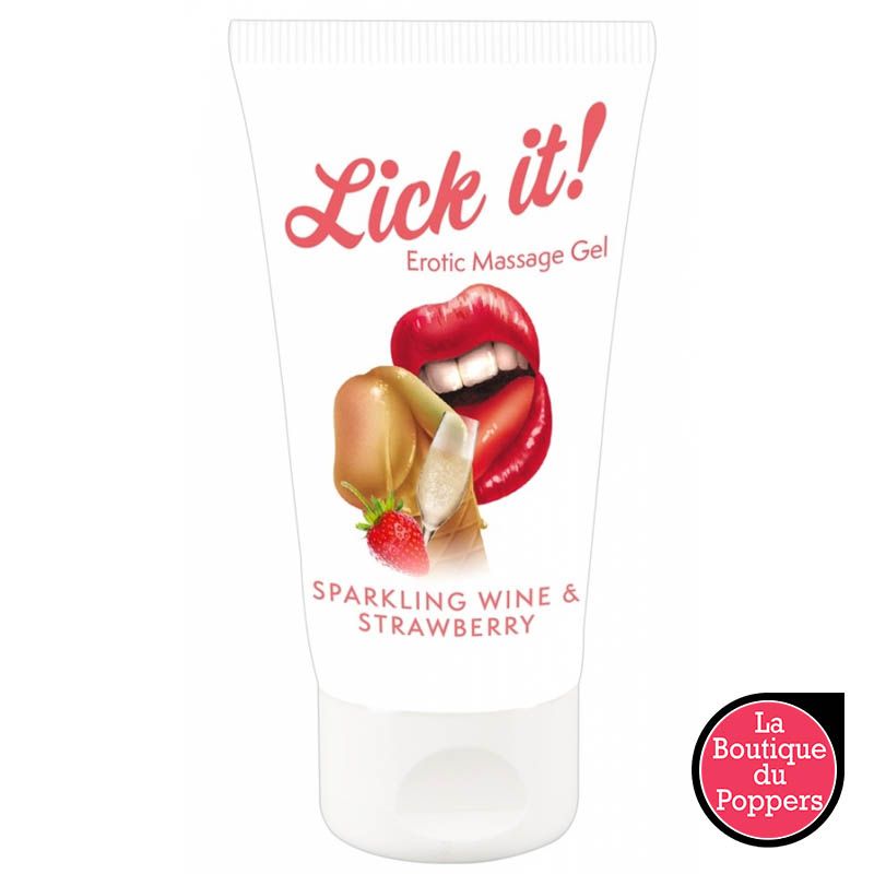 Gel de Massage Vin Pétillant & Fraise 50ml