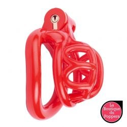 Cage de chasteté courte Lyfy 4 x 3.3cm Rouge