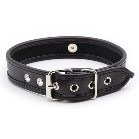 Collier O Ring Simili Noir