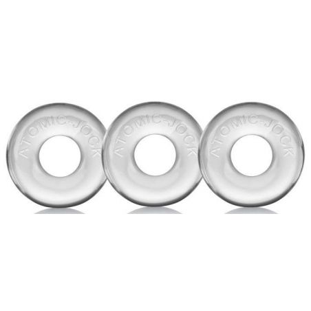 Pack de 3 mini cockrings Oxballs transparents pas cher