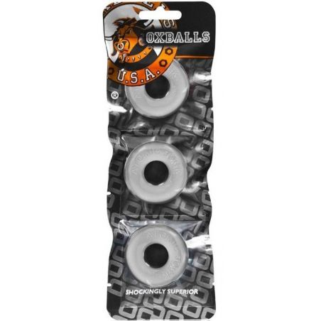 Pack de 3 mini cockrings Oxballs transparents