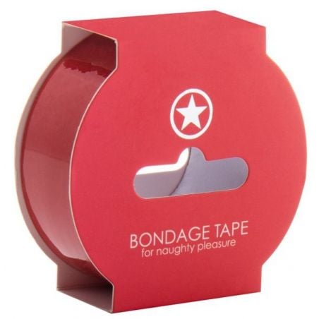 Ruban non collant Bondage Tape 17m Rouge pas cher