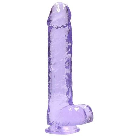 Gode Crystal Clear 19 x 4.5cm Violet pas cher