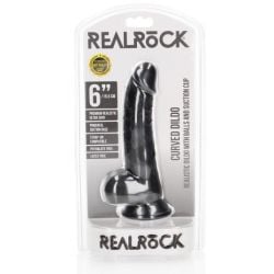 Gode Balls Curved RealRock 12.5 x 3.6cm Noir