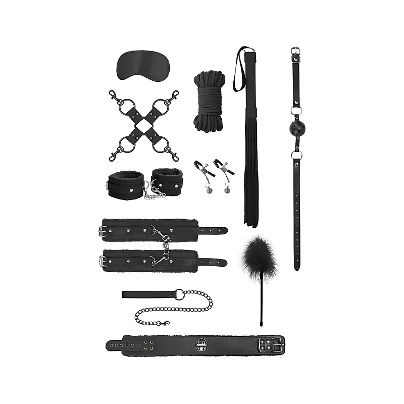 Kit Bondage Intermédiaire 10 Pièces Noir