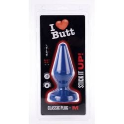 Plug Classic M I Love Butt 13 x 5.3 cm Bleu