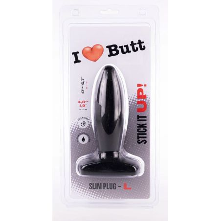 Plug Slim L I Love Butt 14 x 4.8 cm Noir