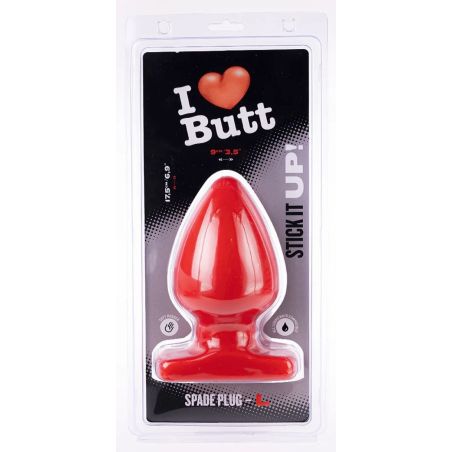 Plug Spade L I Love Butt 15 x 9 cm Rouge