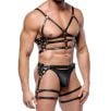 Harnais En Cuir Torse et Cuisses Leatherset M/L