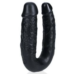 Double Gode U Shape 12 x 3cm Noir pas cher