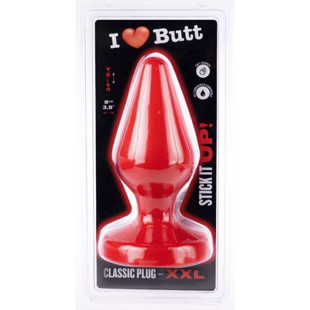 Plug Classic XXL I Love Butt 20 x 9 cm Rouge