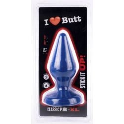 Plug Classic XL I Love Butt 17 x 7.5 cm Bleu