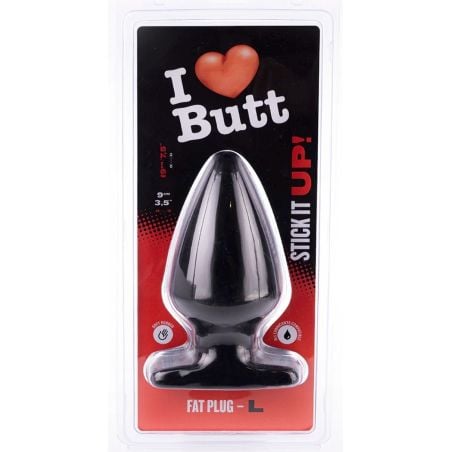 Plug Fat L I Love Butt 15.5 x 9 cm Noir