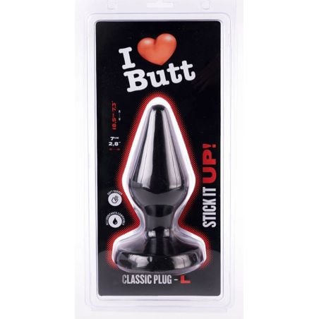 Plug Classic L I Love Butt 15 x 6.8 cm Noir