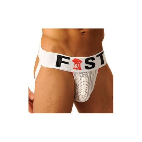 Jockstrap Fist logo Blanc pas cher