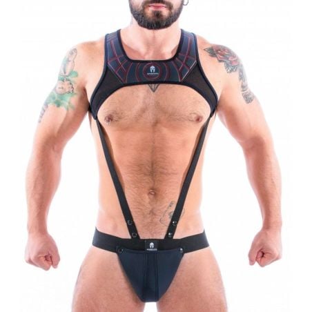 Ensemble Jock et Harnais Tauro Noir - Taille : S pas cher