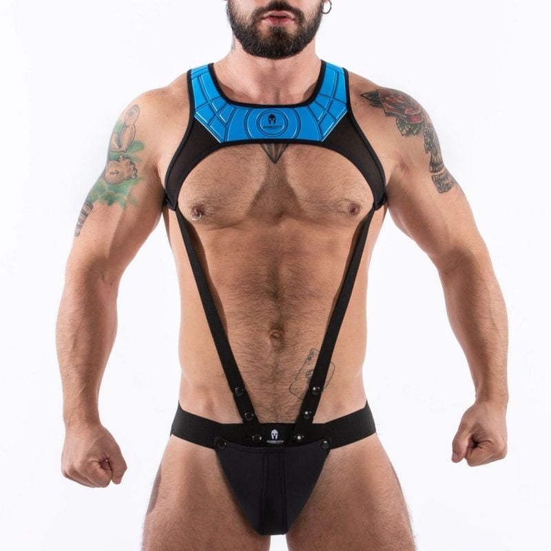 Ensemble Jock et Harnais Tauro Noir-Bleu