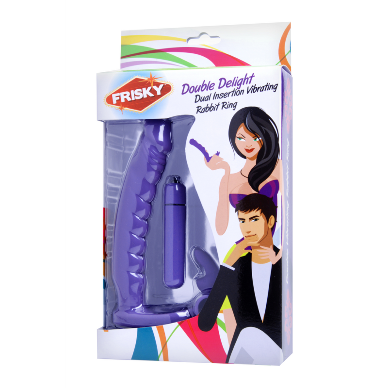 Double Delight - Double gode avec anneau vibrant