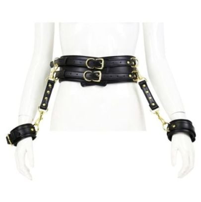 Ceinture avec liens Poignets Belt Wrist Noire pas cher