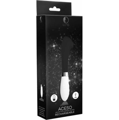 Vibromasseur Aceso Rechargeable Noir 11.6x3.8cm