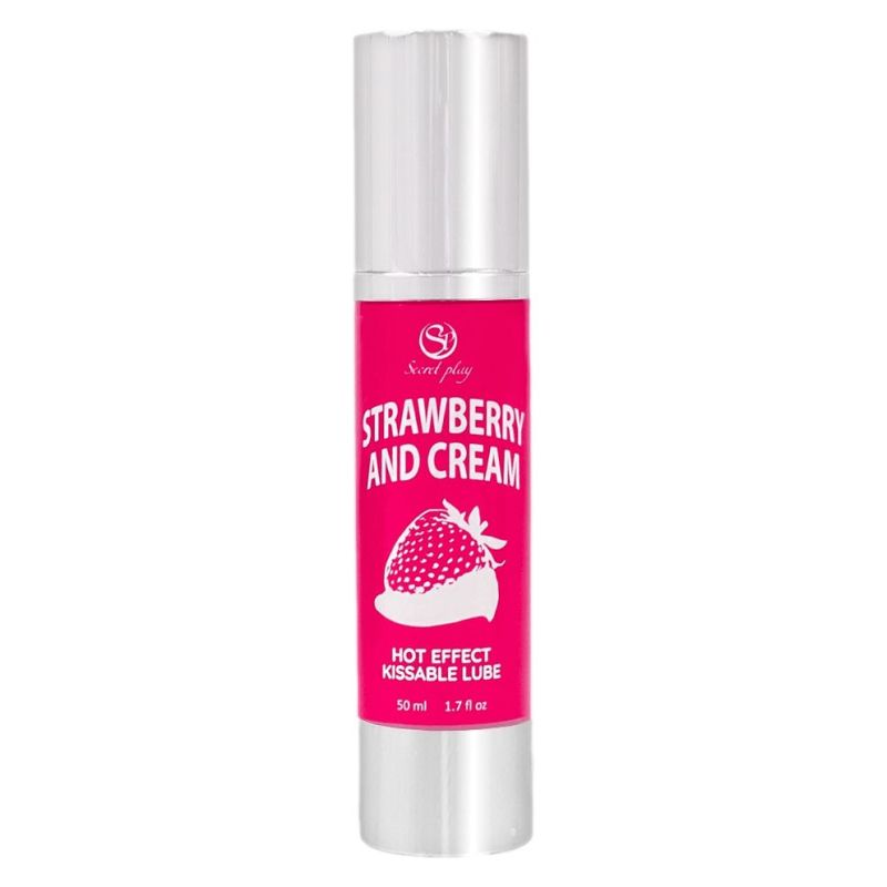 Lubrifiant Effet Chaud TOUCH & KISS Fraise à la crème 50ml