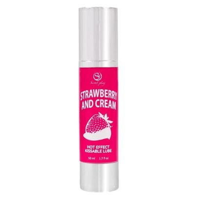 Lubrifiant Effet Chaud TOUCH & KISS Fraise √† la cr√®me 50ml pas cher