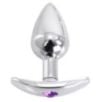 Plug Bijou anal avec base arrondie Curve 6 x 2.8 cm - Bijou Violet