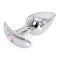 Plug Bijou Anal avec base arrondie Curve 6 x 2.8 cm - Bijou Rose pas cher