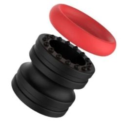 Ballstretcher souple Doblo 30 mm - Hauteur 4 cm Noir-Rouge