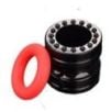 Ballstretcher souple Doblo 30 mm - Hauteur 4 cm Noir-Rouge