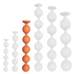 Boules anales Bulby Butt L 36 x 5.7 cm Orange pas cher