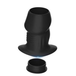 Plug tunnel avec bouchon Euhlo XL 9 x 6 cm Noir