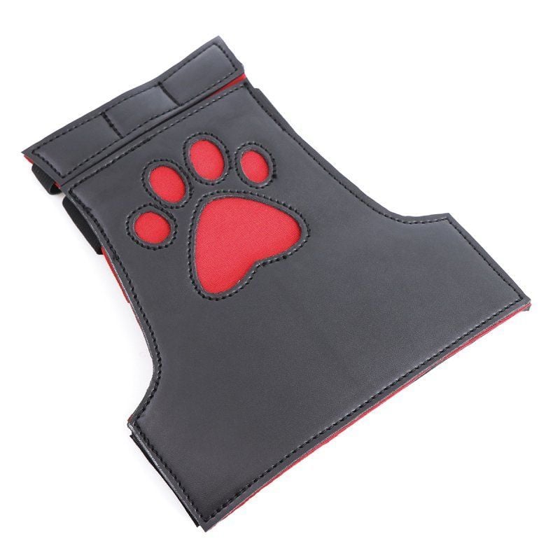 Gants Puppy Dog Paw Noir-Rouge