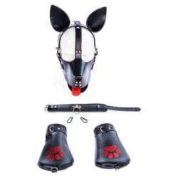 Kit Puppy 6 Pièces Noir-Rouge pas cher