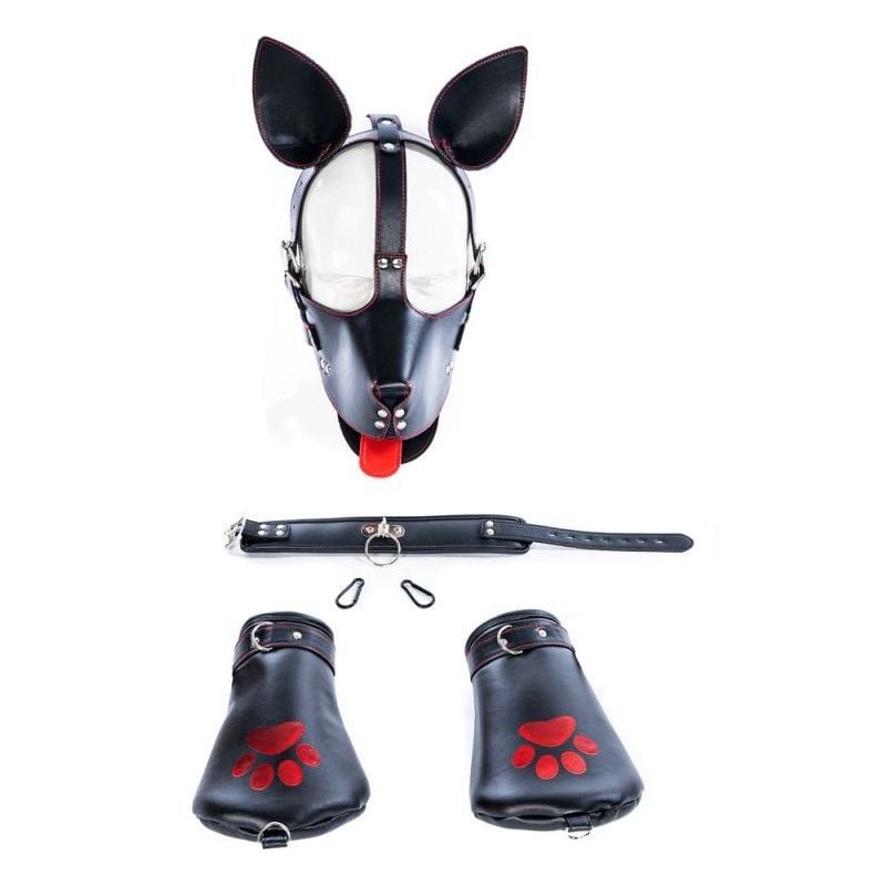 Kit Puppy 6 Pièces Noir-Rouge