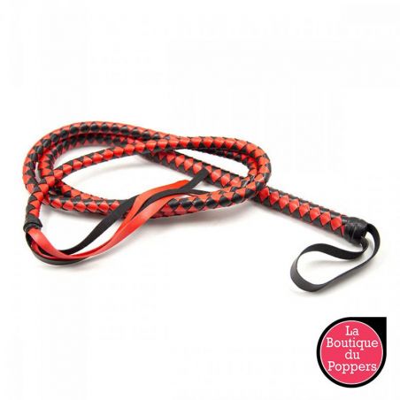 Long fouet Whip Duo 190cm Noir et Rouge