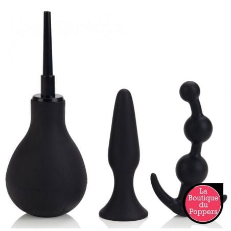 Kit Explorer Plairi Anal - Poire de lavement + plugs pas cher