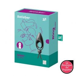 Cockring vibrant Sniper Satisfyer 28mm Noir