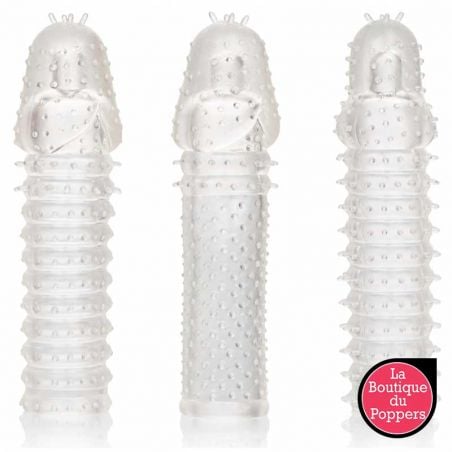 Kit de 3 Gaines de pénis texturées Ribbed Extend 14 x 4cm