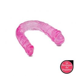 Double Dildo Jelly 11 x 3 cm Rose pas cher