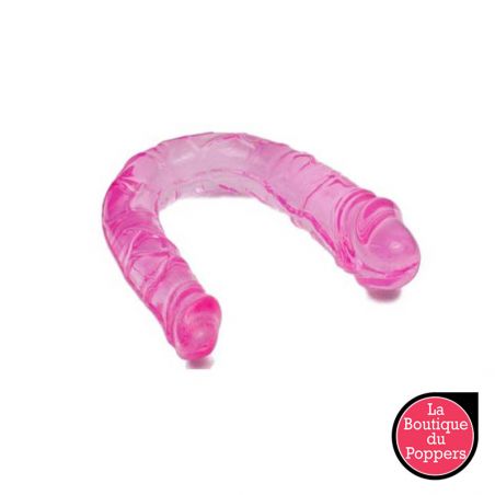 Double Dildo Jelly 11 x 3 cm Rose pas cher