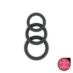 Lot de 3 cockrings Silicone Sono n°25 Gris