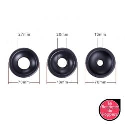 Lot de 3 manchons souples pour pompe de pénis 60mm