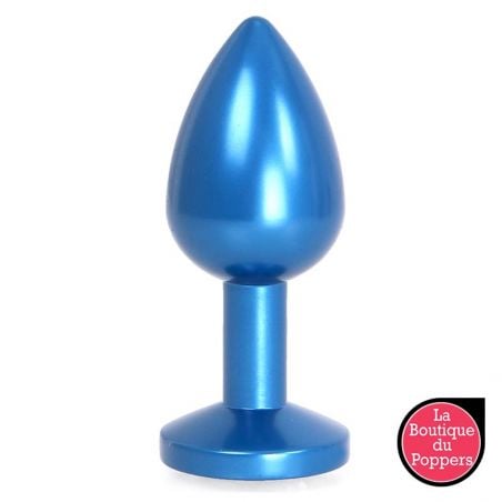 Plug bijou en Alu Gem Light 6 x 2.8 cm Bleu